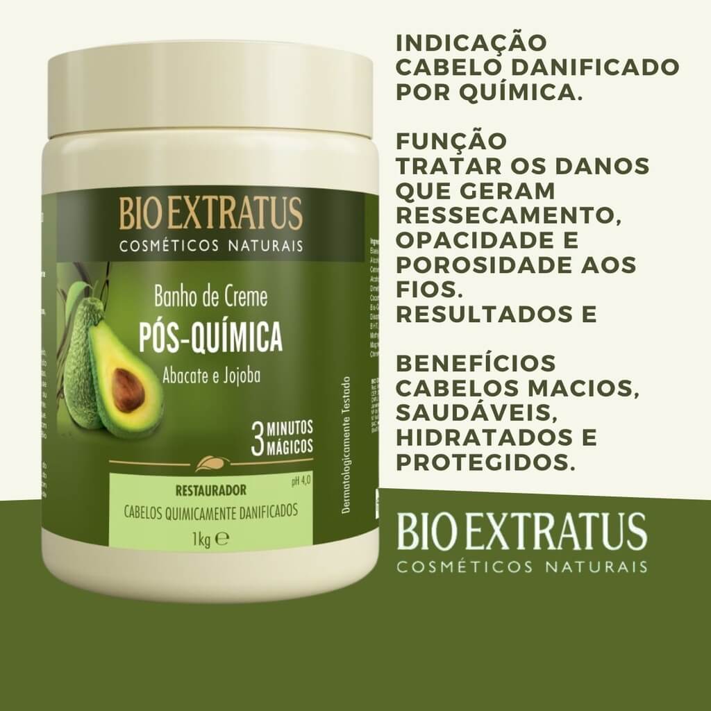 Banho de Creme Pós-Química 1kg - Bio Extratus - Imagem 2
