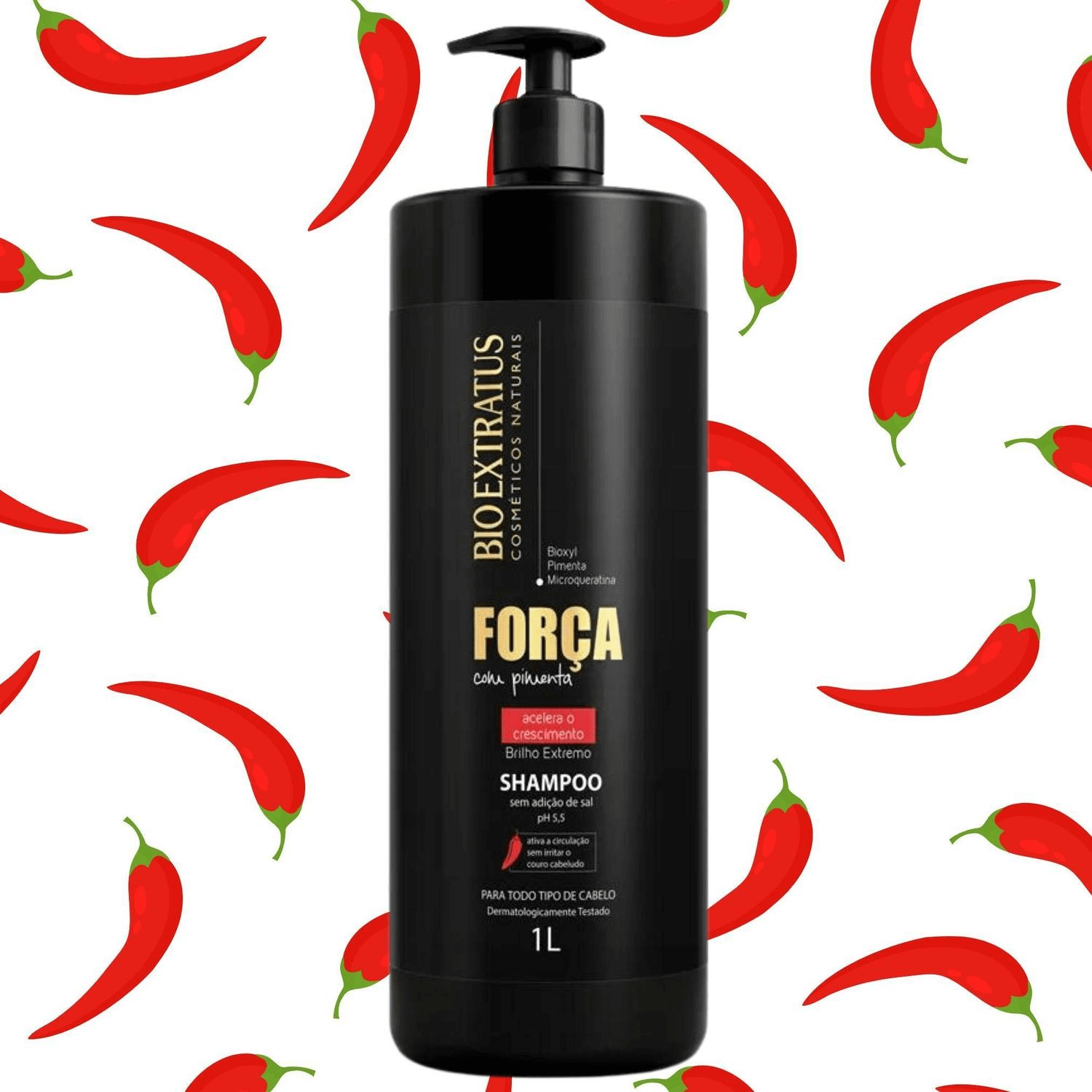 Shampoo Força com Pimenta 1L Bio Extratus - Imagem 3