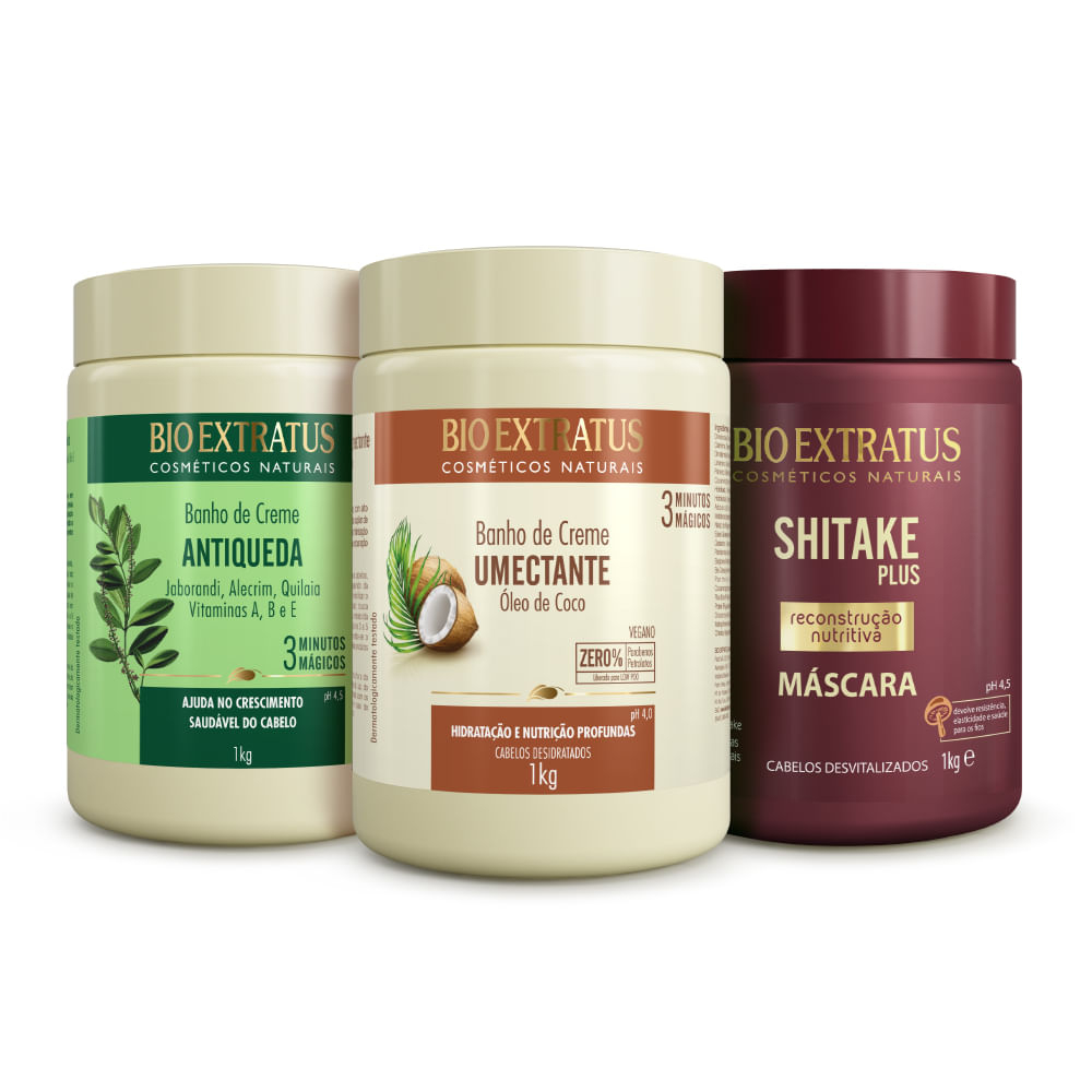 Kit Cronograma Cabelos Danificados 1kg Bio Extratus
