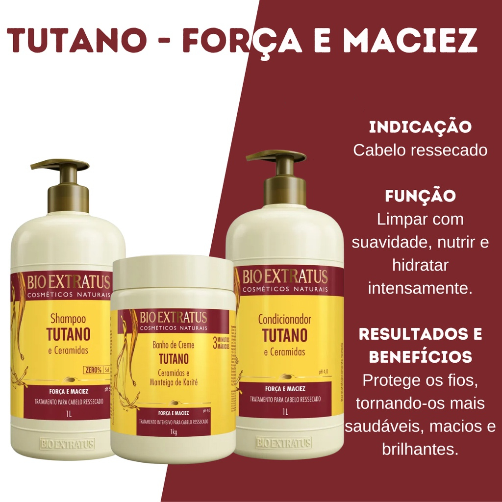 Kit Tutano (1L/Kg) Shamp, Condi e Banho de Creme - Bio Extratus - Imagem 2
