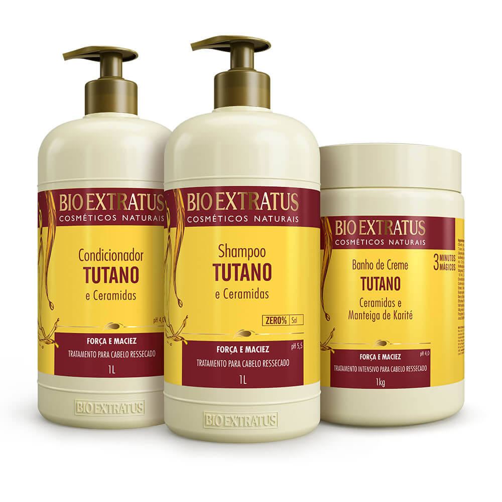 Kit Tutano (1L/Kg) Shamp, Condi e Banho de Creme - Bio Extratus