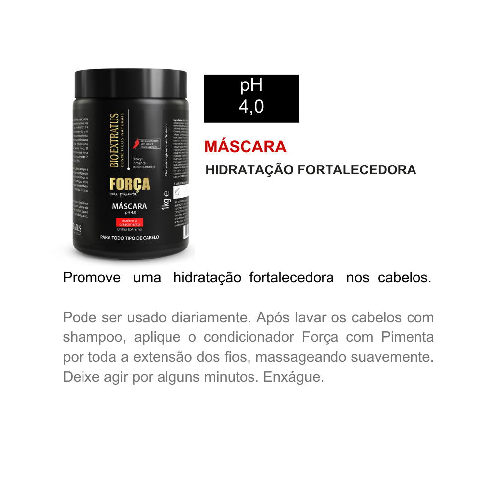 Kit Cronograma Força e Crescimento Capilar 1Kg Bio Extratus - Imagem 5