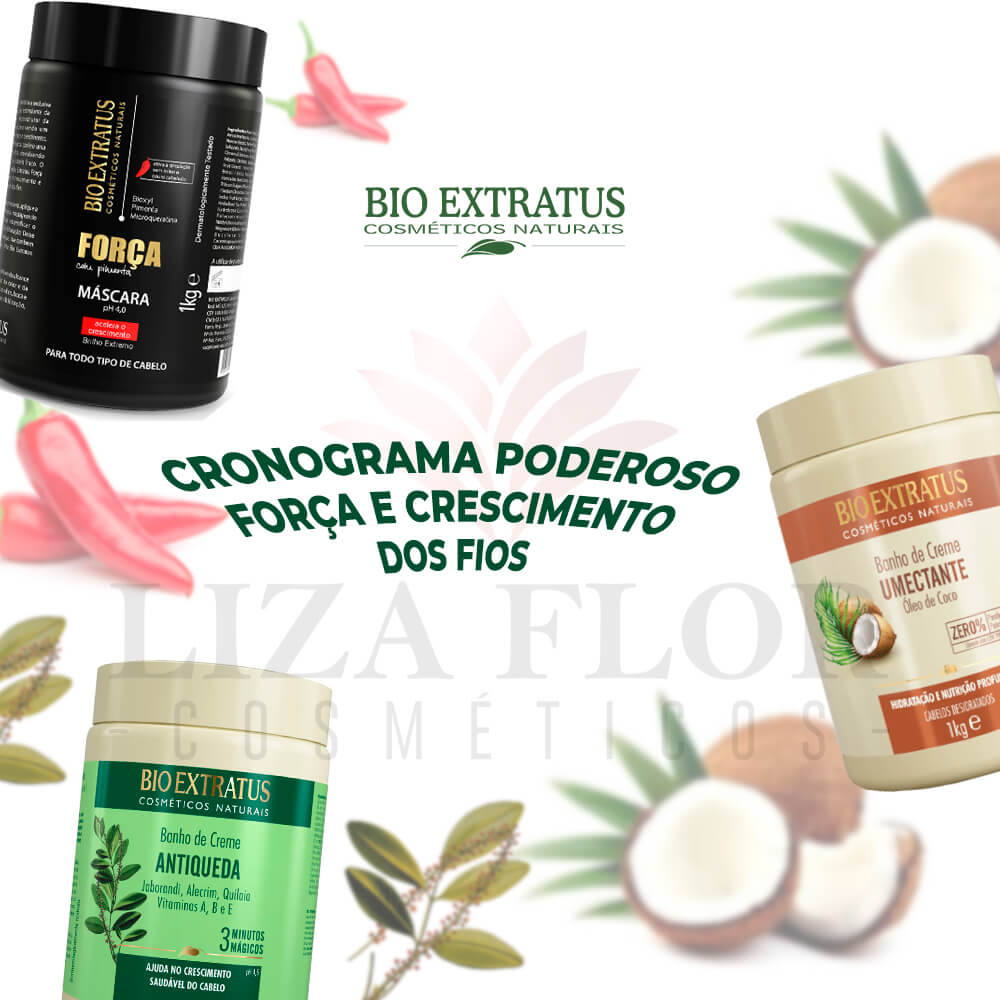 Kit Cronograma Força e Crescimento Capilar 1Kg Bio Extratus - Imagem 2