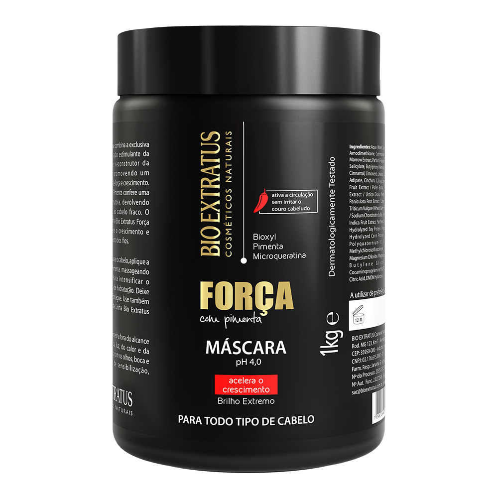 Kit Força (1L/Kg) Shampoo, Condi e Banho de Creme Bio Extratus - Imagem 4