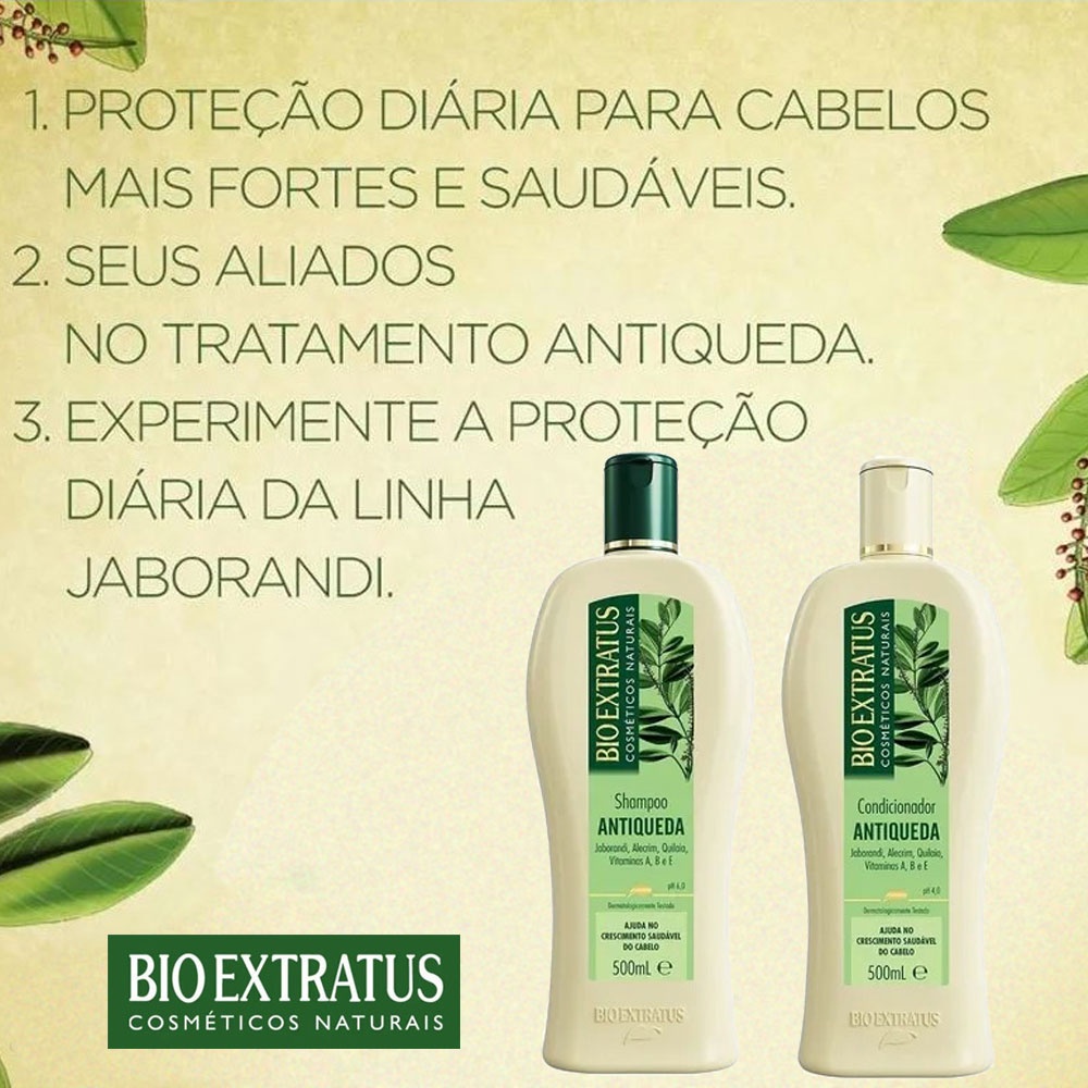 Kit Shampoo + Condicionador Jaborandi 500ml Bio Extratus - Imagem 2