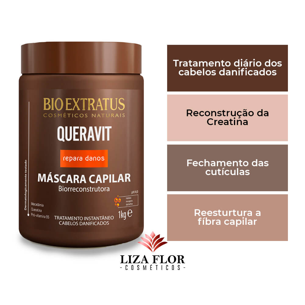 Kit Cronograma Bio Extratus 1kg Queravit Tutano Jaborandi - Imagem 2