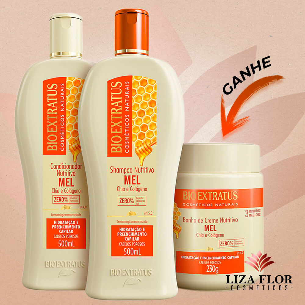 Kit Bio Extratus Mel Nutritivo Cabelos Secos e Danificados - Imagem 3