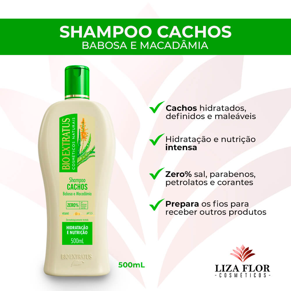 Shampoo Cachos Bio Extratus 500 mL - Imagem 2