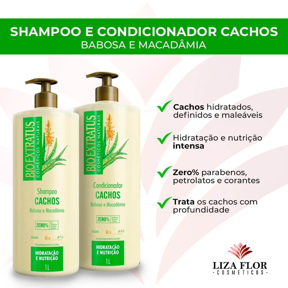 Kit Cachos Bio Extratus 1L Shampoo + Condicionador - Imagem 2