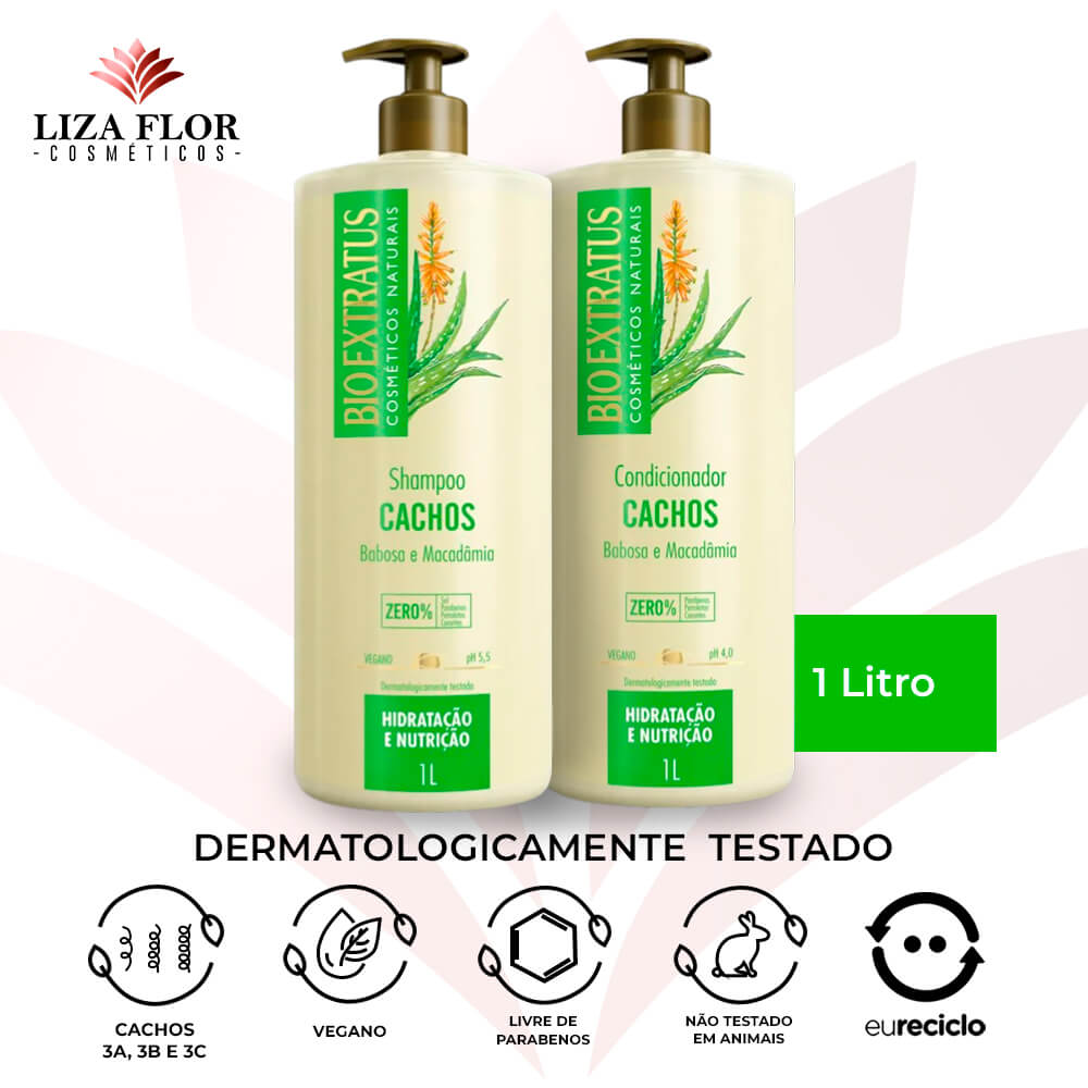 Kit Cachos Bio Extratus 1L Shampoo + Condicionador - Imagem 3