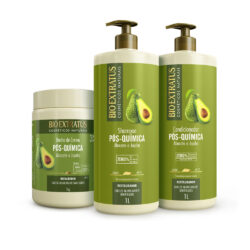 Kit Pós-Química Bio Extratus Shampoo 1L + Condicionador 1L + Banho de Creme 1Kg | Hidratação, Reconstrução e Brilho