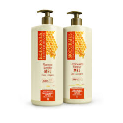 Kit Shampoo e Condicionador Bio Extratus Mel Nutritivo 1L Profissional | Hidratação, Nutrição e Preenchimento para Cabel